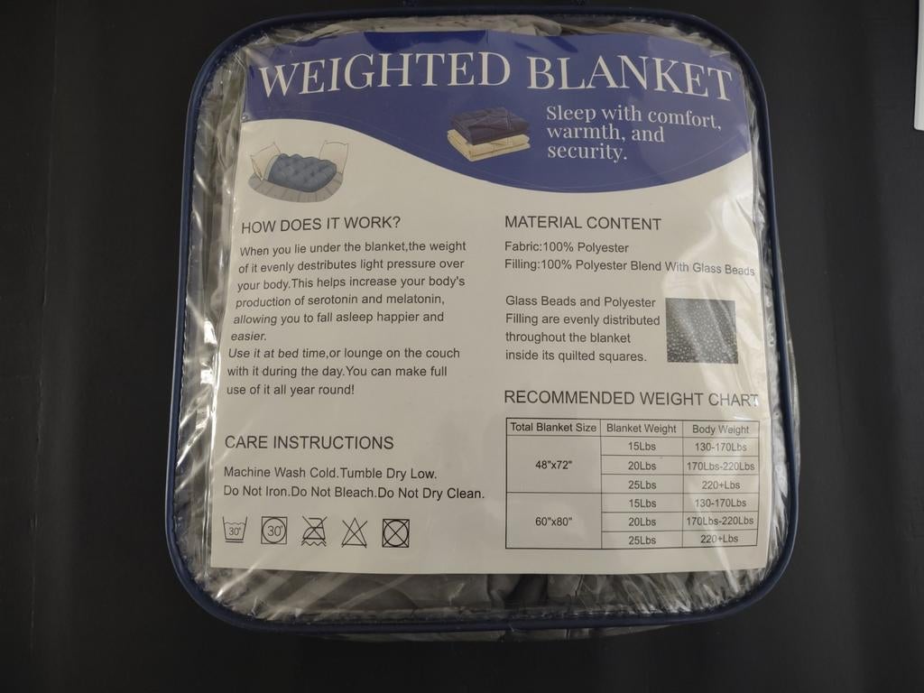 1 persoons Verzwaringsdeken - 9kg, Eenpersoons, Ophalen of Verzenden, Grijs, Deken of Dekbed