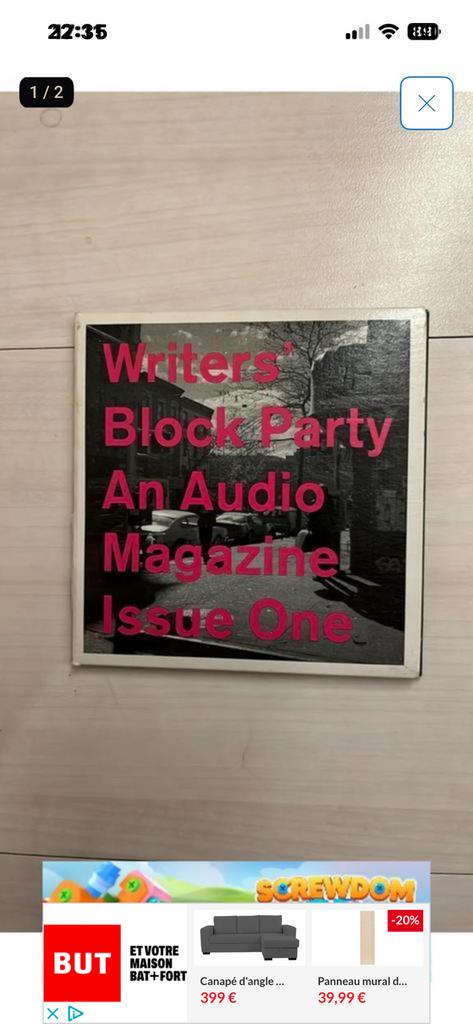 Writers’Block Party, an audio magazine issue one - various, Ophalen of Verzenden, Zo goed als nieuw