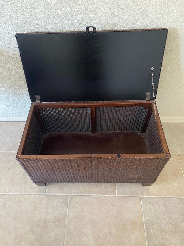 Loom Furniture Opbergkist | Bruin Gevlochten | Dekenkist |, Huis en Inrichting, Woonaccessoires | Kisten, Ophalen, Overige materialen