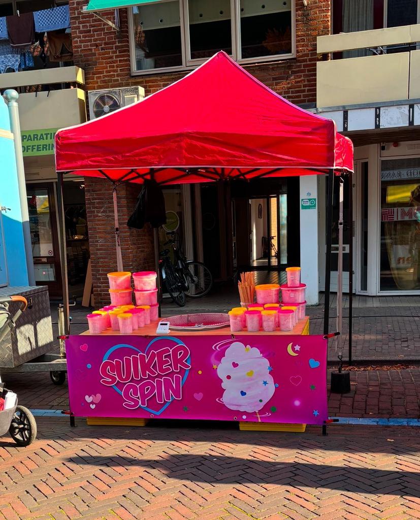 Suikerspin kraam te huur - incl personeel!, Ophalen, Zo goed als nieuw, Overige