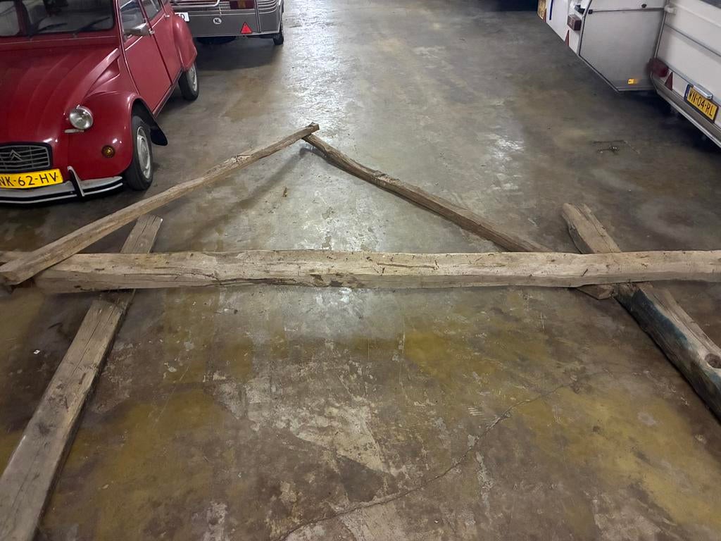 Te koop eiken jukspante, Ophalen of Verzenden, Zo goed als nieuw, 250 cm of meer, Balken