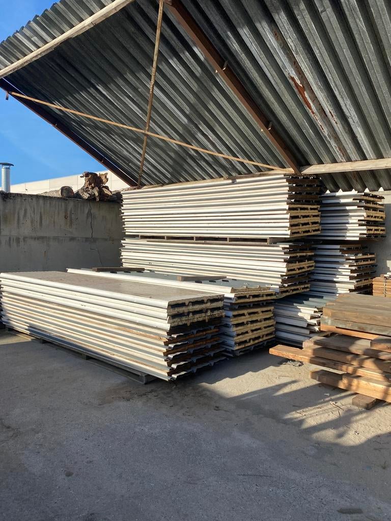 SANDWICH PANELEN ANTRACIET 4/7CM PIR ISOLATIE + NOKSTUKKEN, Ophalen, Gebruikt, Overige materialen, 50 tot 100 mm