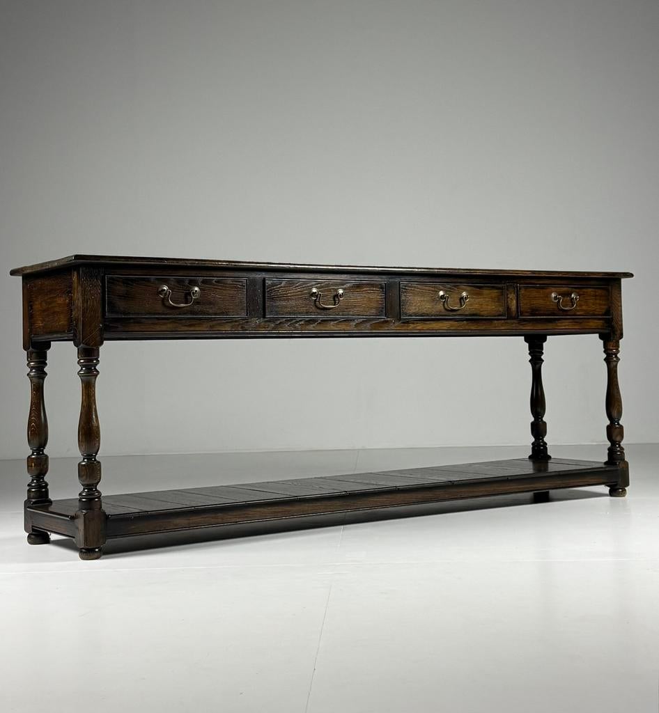 Engelse sidetable klassiek 20e eeuw eiken, Antiek en Kunst, Ophalen of Verzenden