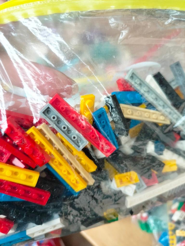 Zakje 1 rij platte lego stenen, Ophalen of Verzenden, Zo goed als nieuw, Losse stenen, Lego
