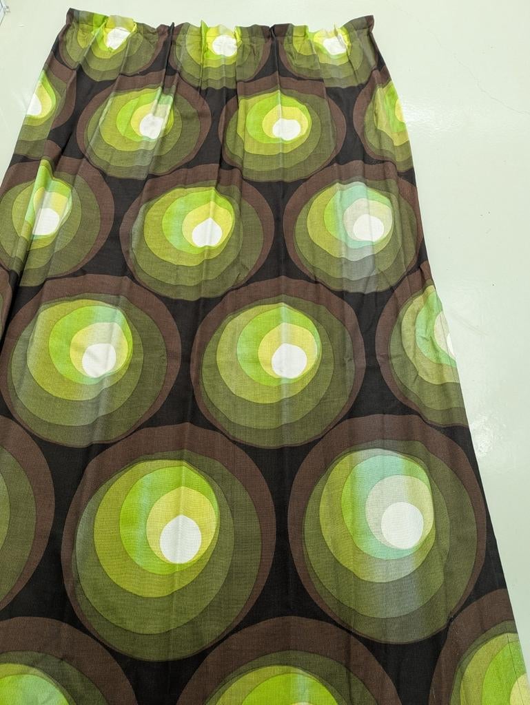 Gordijnen Vitrage Overgordijnen Jaren 70 Inrichting, Ophalen of Verzenden, 200 cm of meer, 200 cm of meer