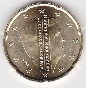 20 eurocent 2014 Nederland - Koning Willem Alexander UNC, Ophalen of Verzenden, Overige landen, 20 cent, Losse munt