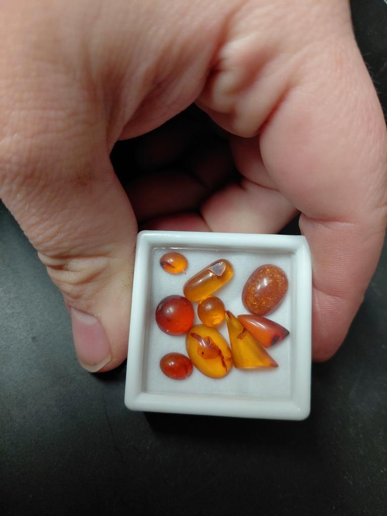 Lot Baltic amber cabochons, Sieraden, Tassen en Uiterlijk, Edelstenen, Ophalen of Verzenden