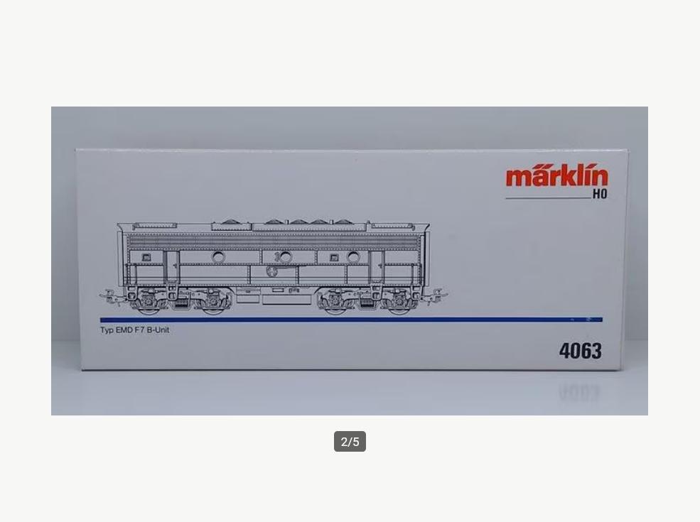HO Märklin 4063 Modeltrein locomotief (1) EMD F7 Santa-Fe., Ophalen, Wisselstroom, Locomotief, Nieuw