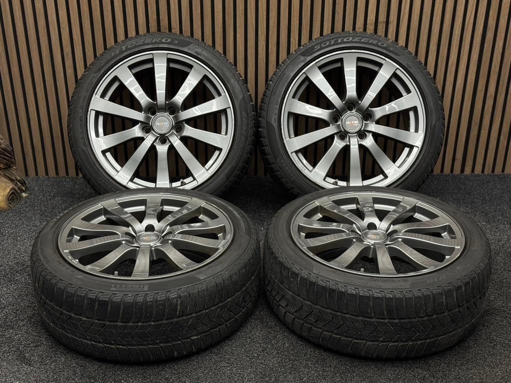 WINTER! 18 inch Platin P58 - Mercedes A B CLA 5x112 TPMS, Ophalen, 18 inch, ., Banden en Velgen