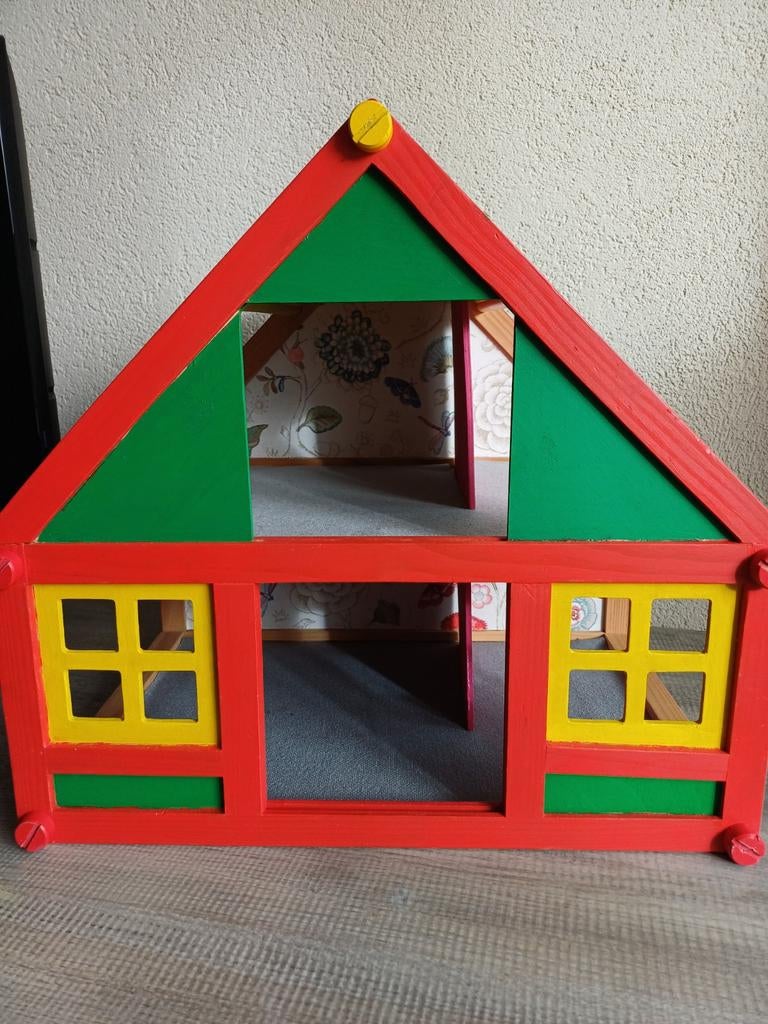 Poppenhuis met meubeltjes, Ophalen of Verzenden