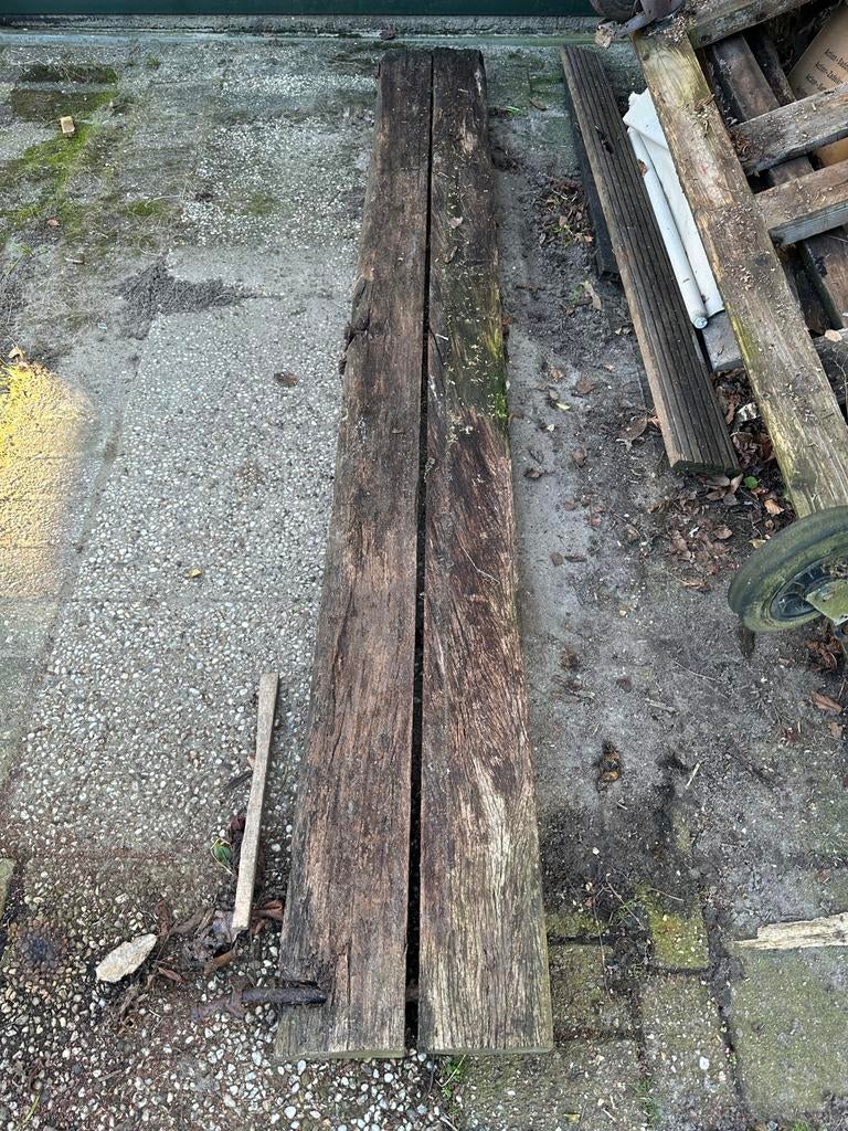 Hardhouten balken azobe, Ophalen, Zo goed als nieuw, Hardhout, 250 cm of meer