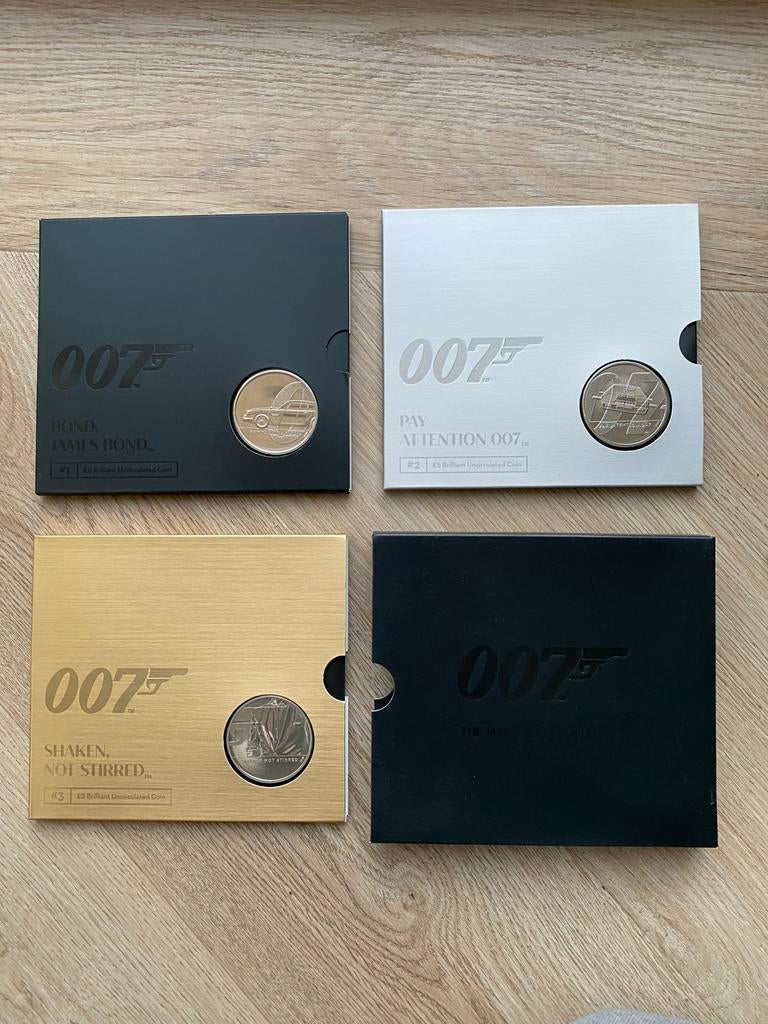 The James Bond collection 2020 UK - 3 x £5-munten, Ophalen of Verzenden, Overige landen, Setje