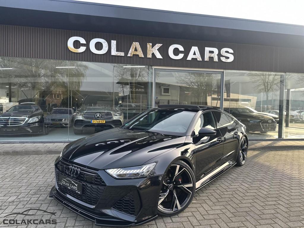 Audi RS7 4.0 TFSI Sportback quattro 600PK 2022 Pano Garantie, Auto's, Audi, Automaat, Gebruikt, 8 cilinders, Zwart