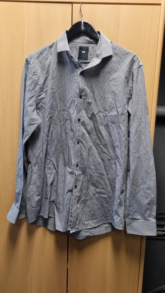 WE geruit overhemd zwart wit maat 42, Overige kleuren, WE, Ophalen of Verzenden, Zo goed als nieuw