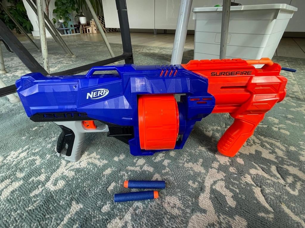 Nerf pistool N-Strike Elite SurgeFire, Ophalen of Verzenden, Zo goed als nieuw