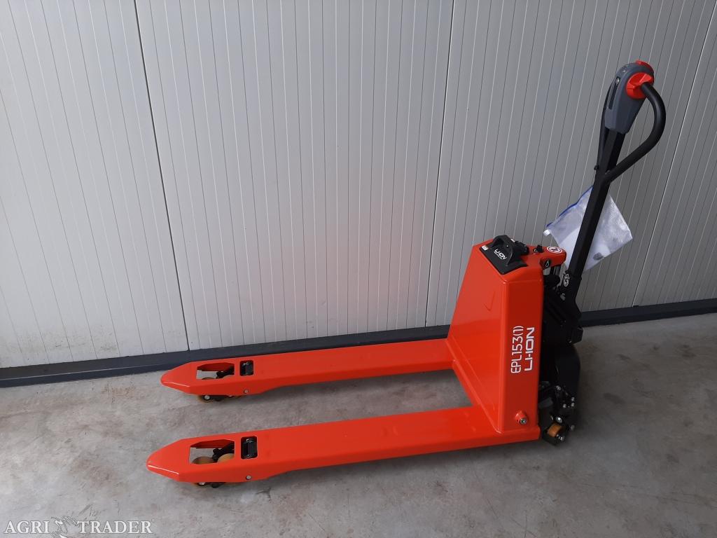 Elektrische Palletwagen 1500 kg compact Lithium ion, Ophalen, -, Niet opgegeven, Zo goed als nieuw