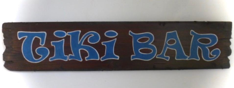 Houten Tiki Bar Bord/beach/strand/surf/Hawai/zomer/mancave, Nieuw, DeKameraadschap, Dj.kammeraat@telfort.nl, Bergenhuizen 6