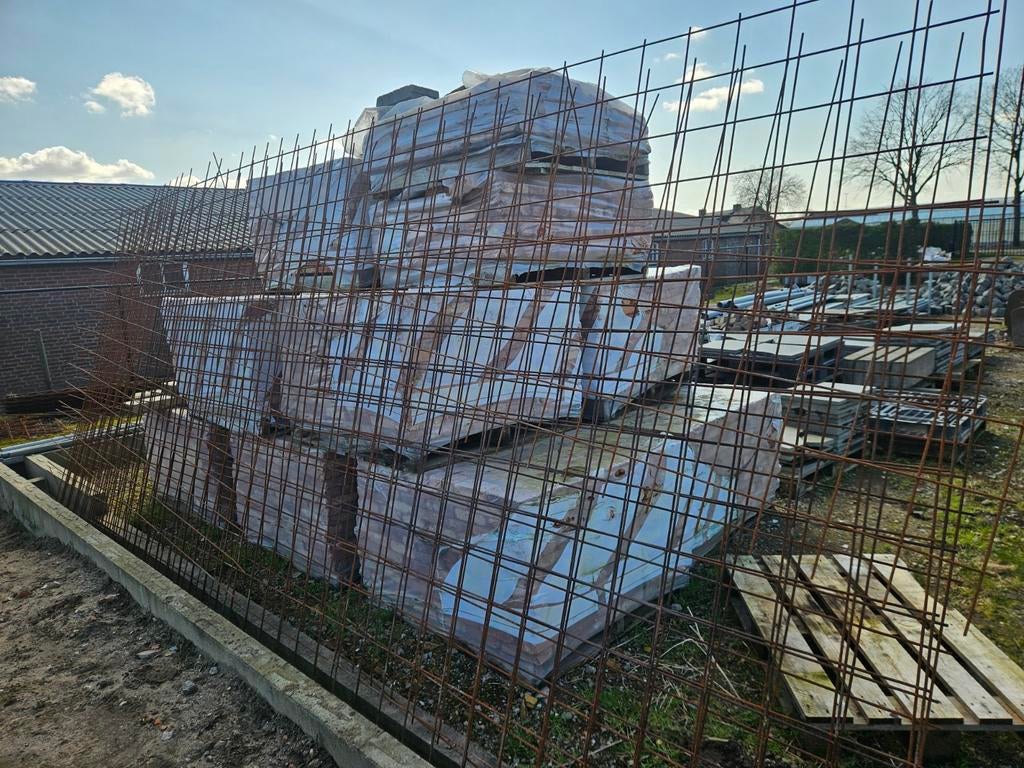 1,5 stuks Nieuwe bouwstaalmatten 6mm, 150x150mm, 225x595cm, Doe-het-zelf en Verbouw, Metalen, Ophalen