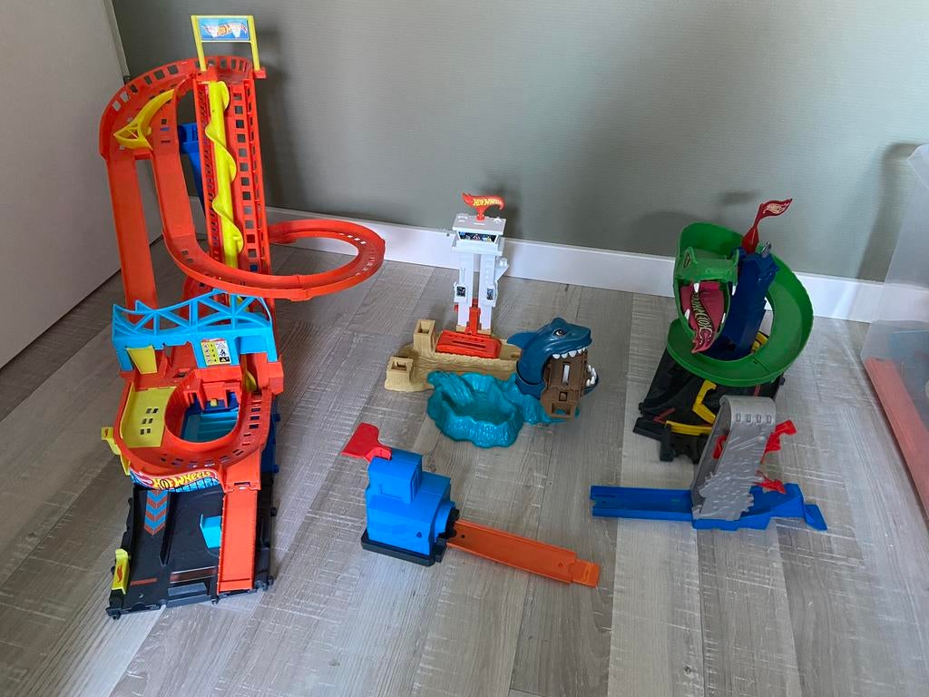 Diverse Hot Wheels banen, Ophalen, Zo goed als nieuw, Handmatig, Hot Wheels