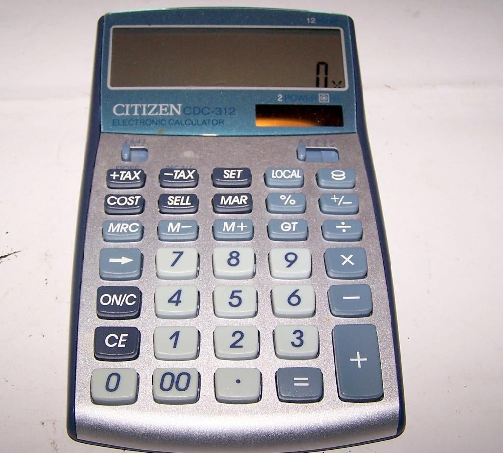 Vintage Citizen CDC-312 rekenmachine. Izgs., Ophalen of Verzenden, Computers en Rekenmachines