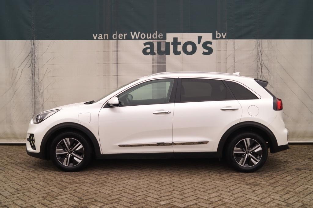 Kia Niro 1.6 GDi PHEV DynamicLine -NAVI-ECC-PDC-CAM-, Automaat, Gebruikt, Leder en Stof, Wit