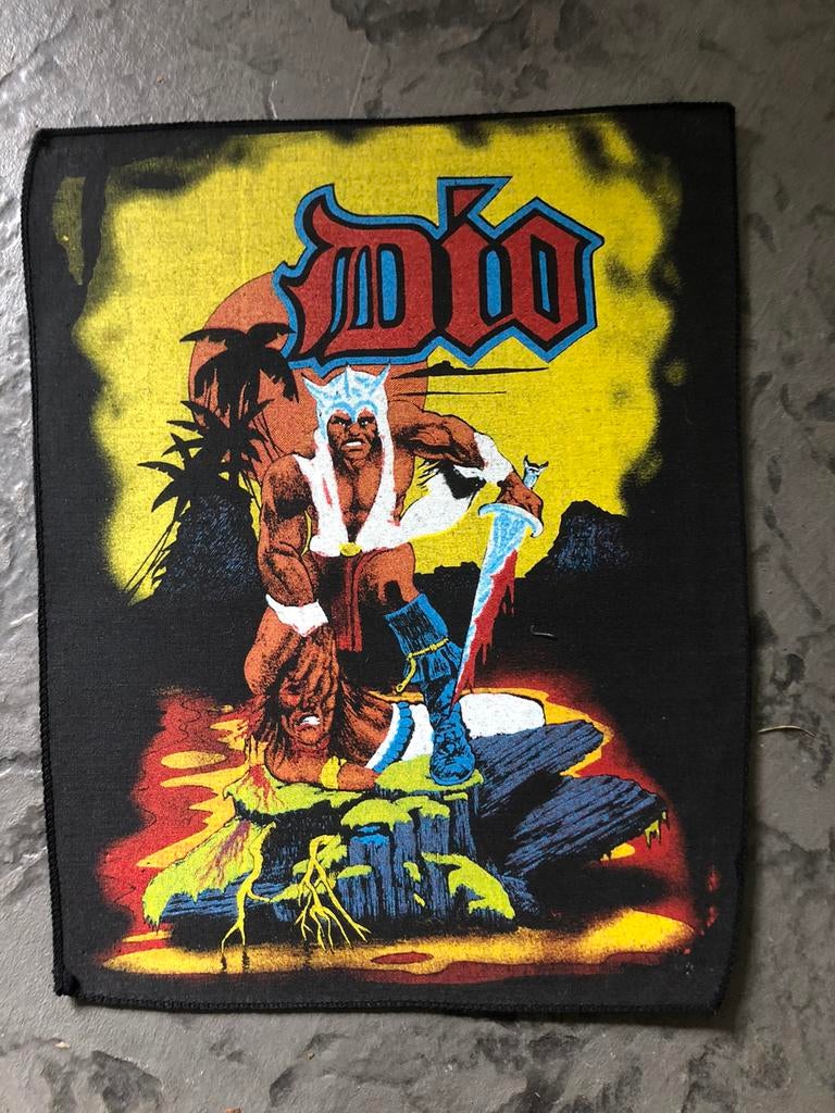 Dio Warrior vintage back patch 1980, Ophalen, Zo goed als nieuw, Gebruiksvoorwerp