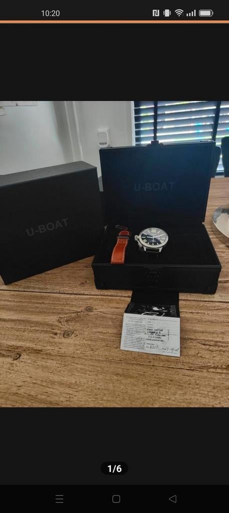 U-Boat horloge met extra bandje en originele doos, Overige merken, Leer, Staal, Polshorloge