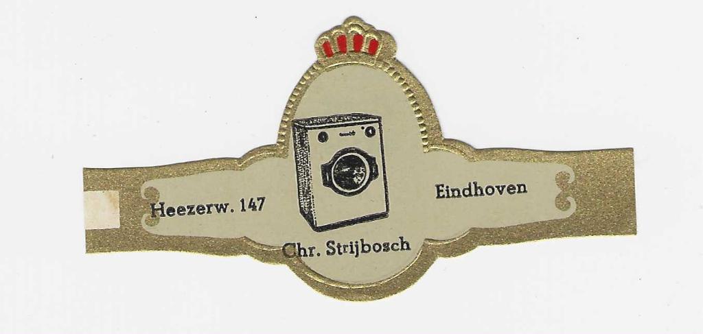 abonnee 1 -1091-  strijbosch witgoed  eindhoven, Ophalen of Verzenden, Sigarenbandjes