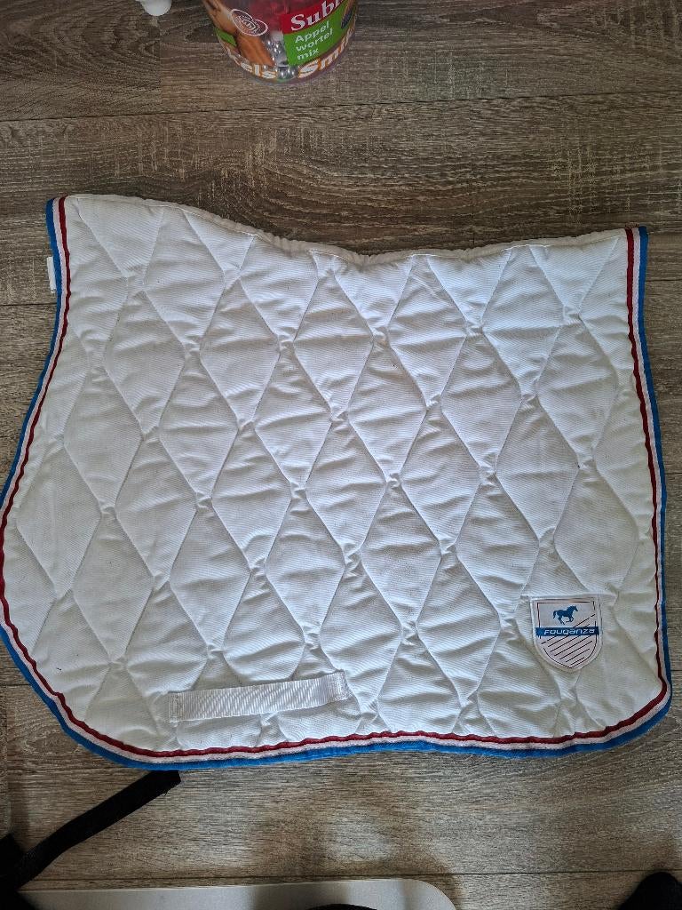 Wit dekje Fouganza, Dieren en Toebehoren, Paarden en Pony's | Dekens en Dekjes, Nieuw, Dressuurdekje, Cob (M), Overige merken