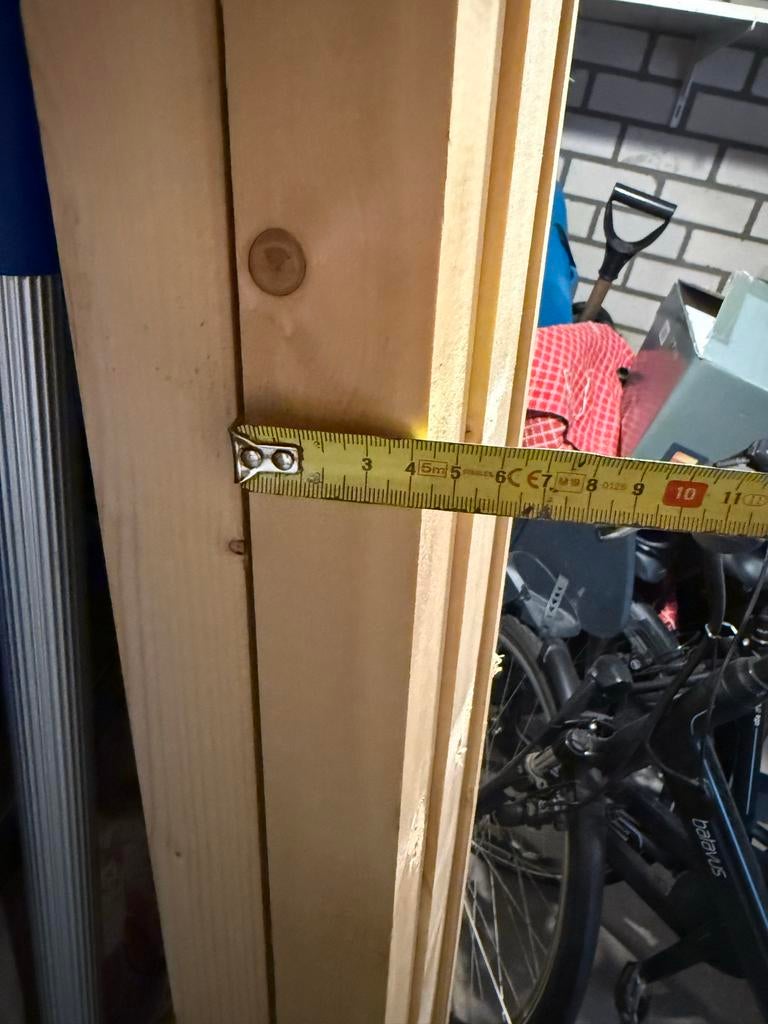 13 balken van 180 cm lang, Doe-het-zelf en Verbouw, Hout en Planken, Ophalen, Gebruikt, 25 tot 50 mm, Balk