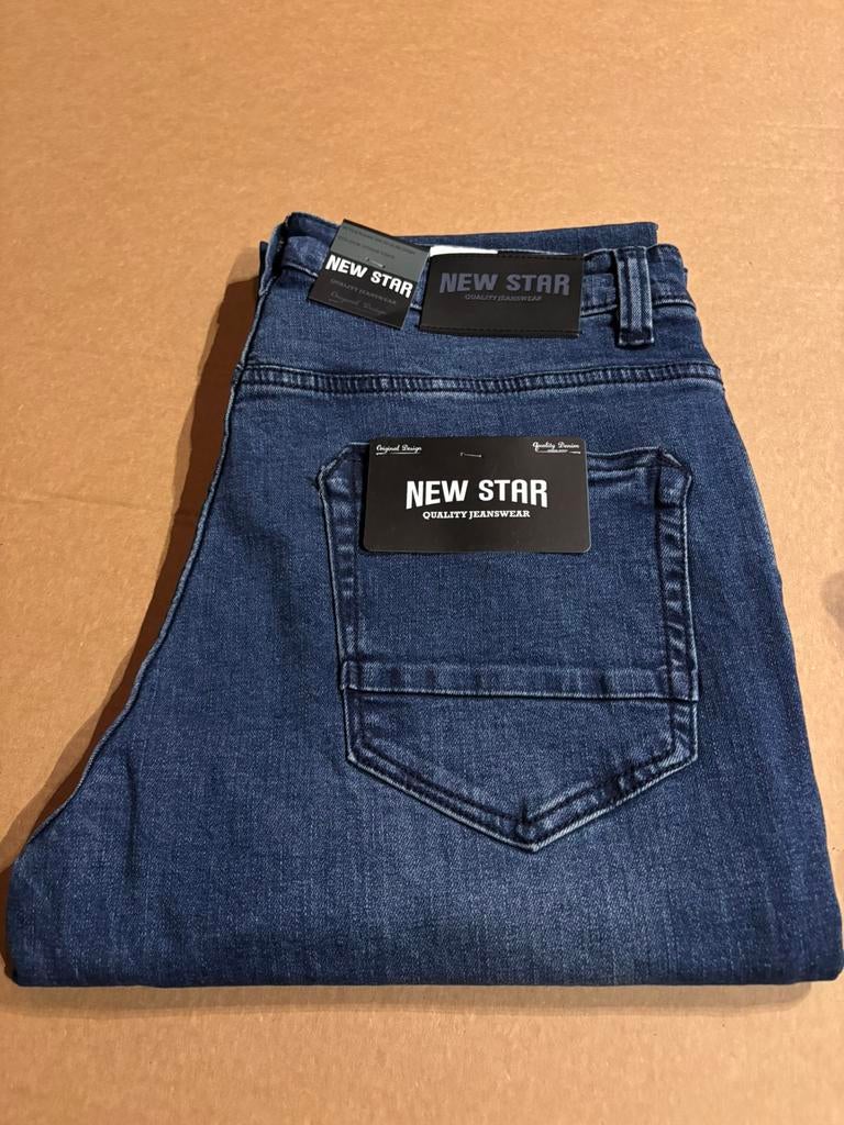 New Star slim fit jeans 002 – stone used – maat W34 L32, Werkschoenendeal, Marktplaats@werkschoenendeal.nl, Blauw, Nieuw