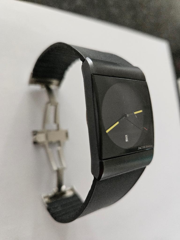 jacob jensen horloge, Overige merken, Polshorloge, Ophalen of Verzenden, Leer