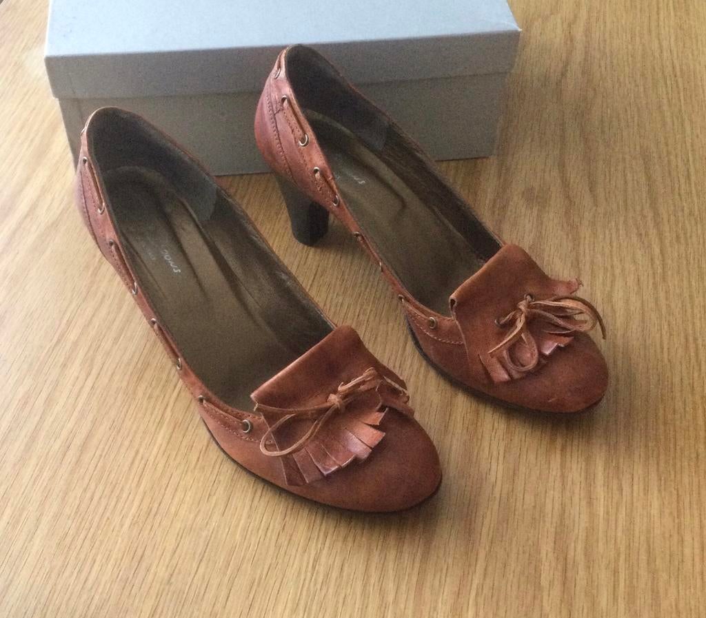 Pumps Dick Boons mt40, bruin, Italiaans leer, Pumps, Bruin, Ophalen of Verzenden, Dick Boons