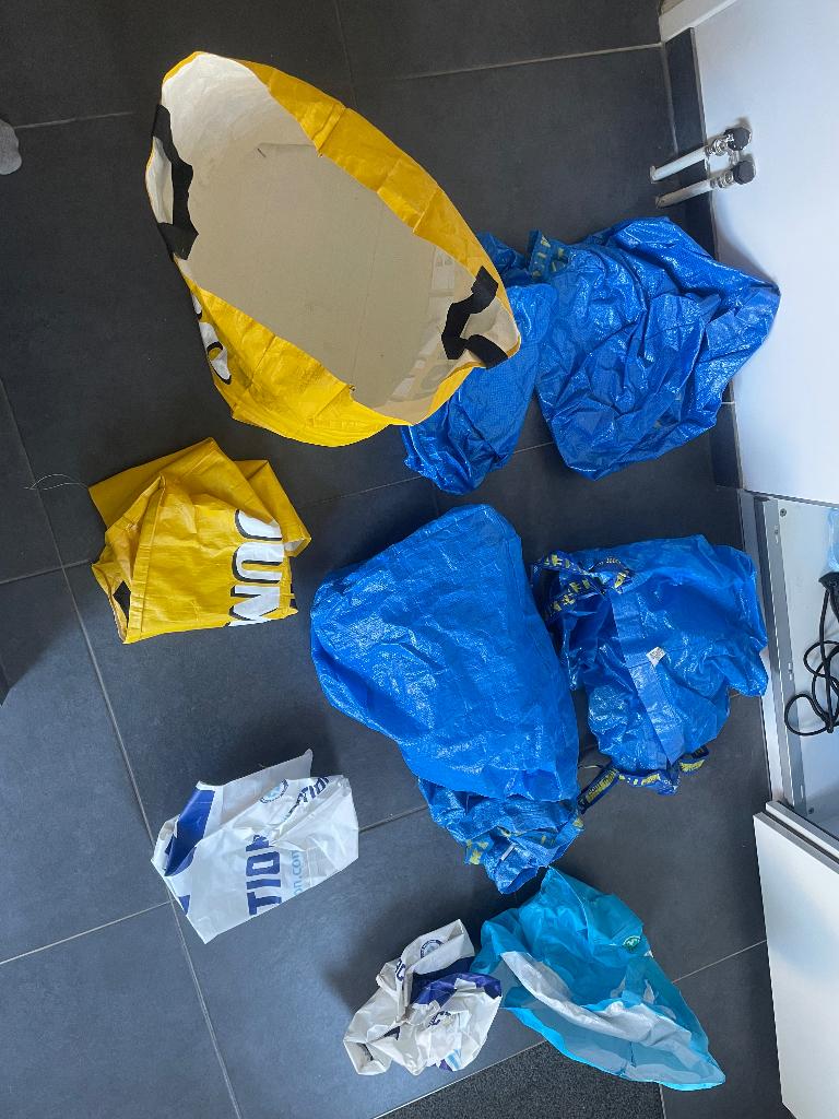 Boodschappentassen, Ophalen, 30 cm of meer, Gebruikt, Blauw