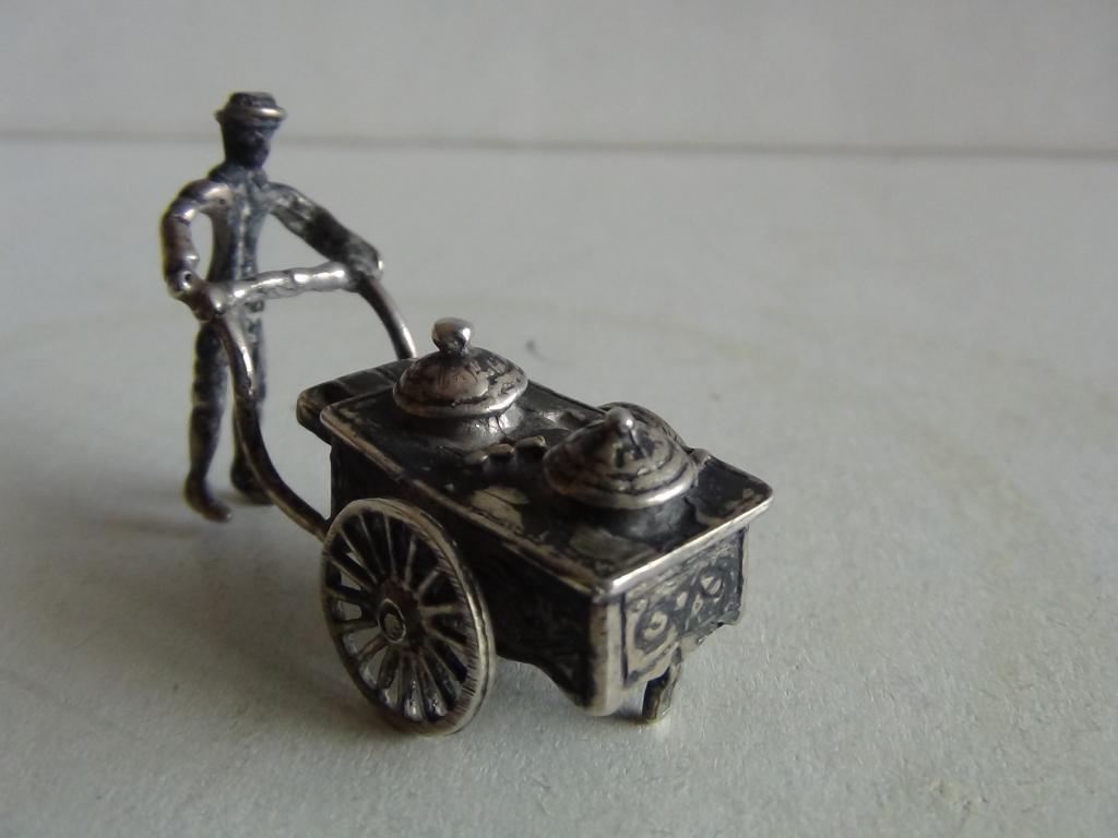 Miniatuur zilver Ej26 ijskar ijsboer zilveren miniaturen, Verzenden, Zilver