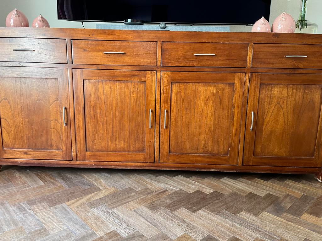 Tv meubelkast, Ophalen, Met deur(en), Zo goed als nieuw, 200 cm of meer