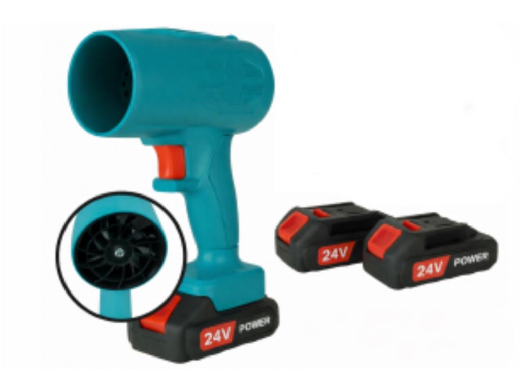 24 v zeer kratige blad blazer met 2 li-ion accu,s van 4.0 ah, Ophalen of Verzenden, Nieuw, Accu, Handgedragen