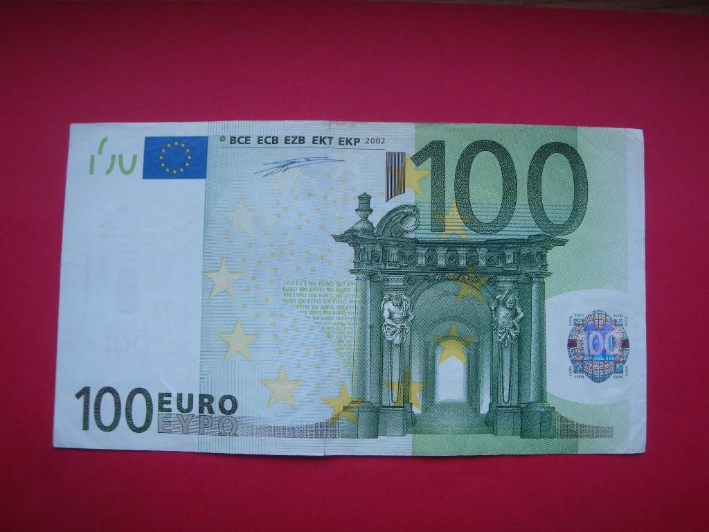 Kavel bankbiljet Italië 100 Euro Duisenberg 2002., Postzegels en Munten, Bankbiljetten | Europa | Eurobiljetten, Verzenden, Italië