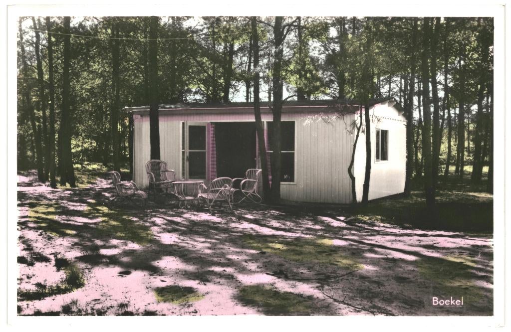 992324 Boekel N Br 1959 Bungalow Gelopen met postzegel