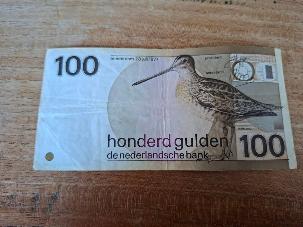 100 gulden biljet uit 1977 snip,, Ophalen of Verzenden, 100 gulden