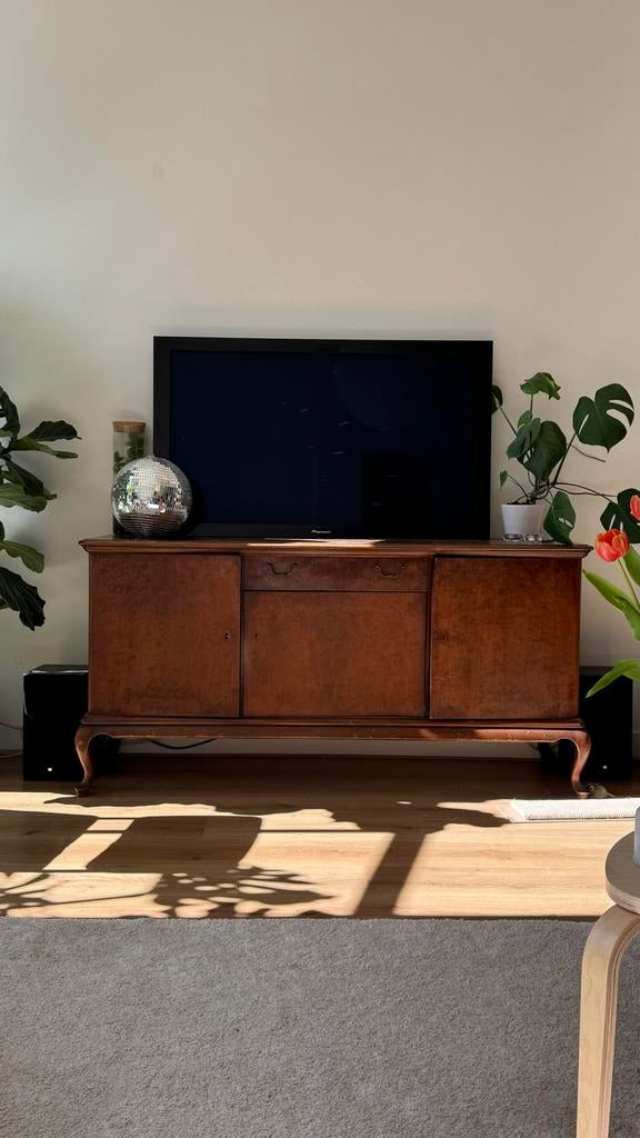 Vintage houten kast met lades en deuren, Antiek en Kunst, Antiek | Meubels | Kasten, Ophalen