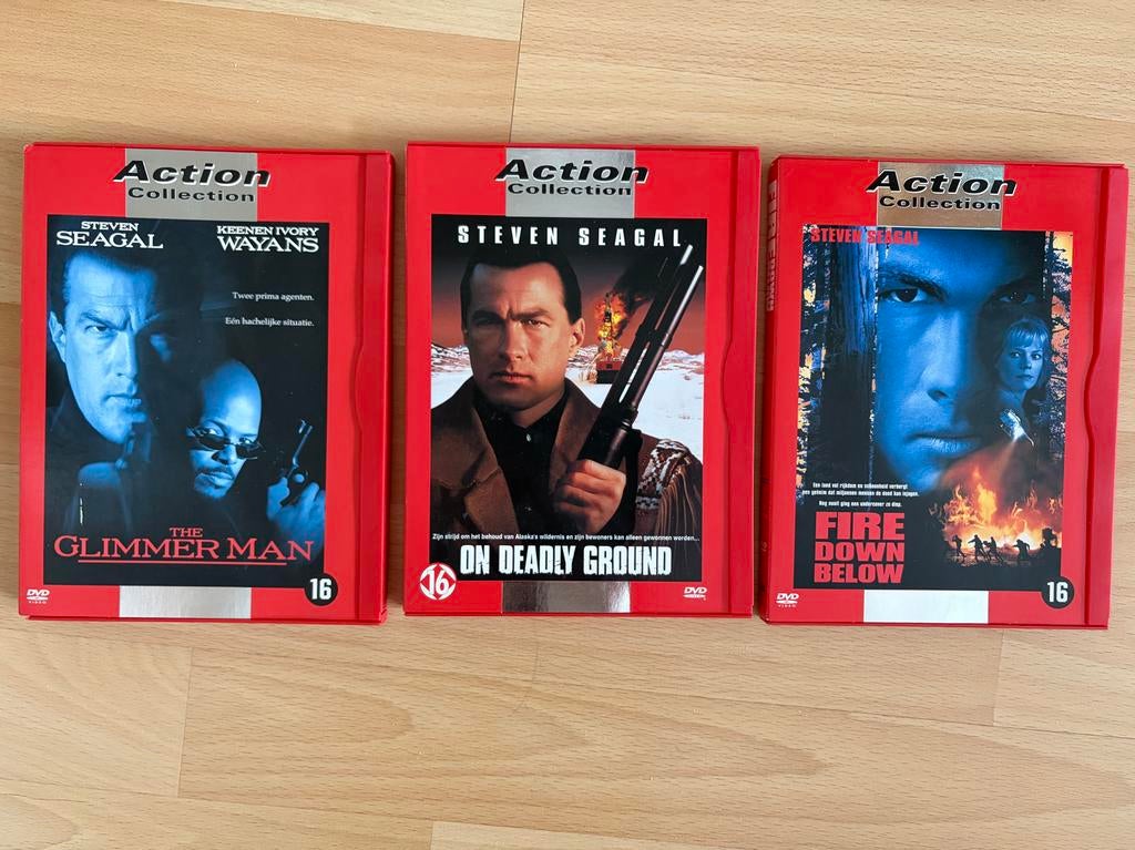 3 dvd's Steven Seagal Action Collection, Vanaf 16 jaar, Boxset, Actie, Ophalen of Verzenden