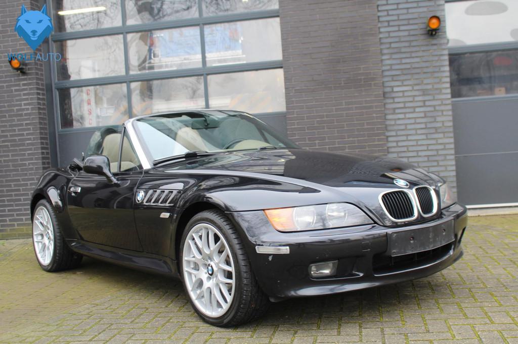 BMW Z3 Roadster 1.9 S Widebody ORGN NL! AIRCO, Stoelverwarmi, Auto's, Stof, Beige, Cabriolet, Zwart