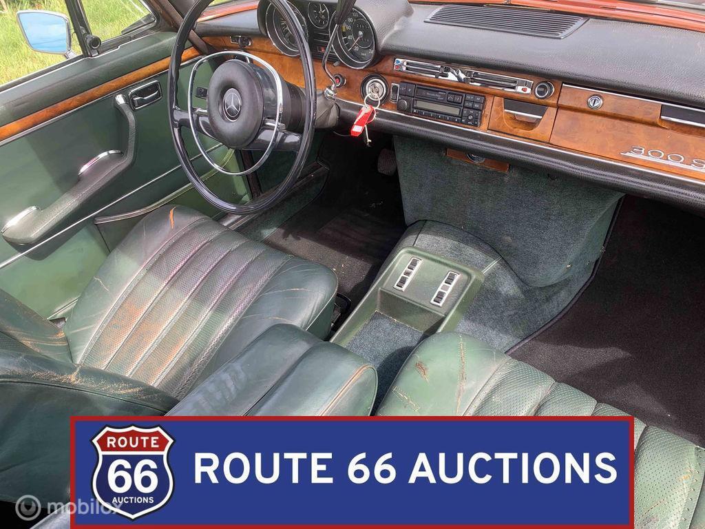 Mercedes-Benz 300 SEL | 1970 | Route 66 Auctions, Auto's, Overige carrosserieën, Zwart, Mercedes-Benz, Bedrijf