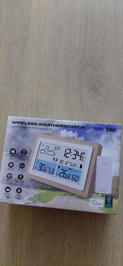 Nieuw Nor-Tec Draadloos Weerstation met Buitensensor, Ophalen of Verzenden, Nieuw, Weerstation