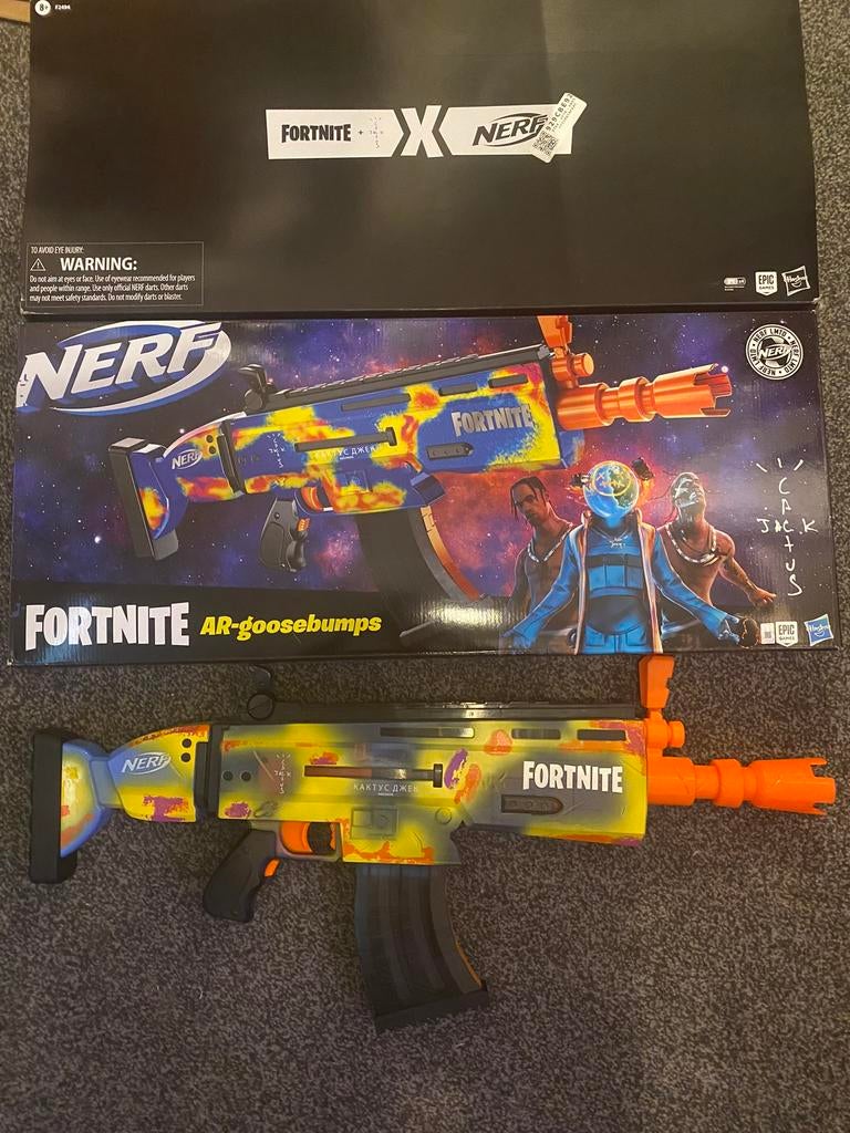 Travis scott x fortnite nerfgun scar, Ophalen, Zo goed als nieuw
