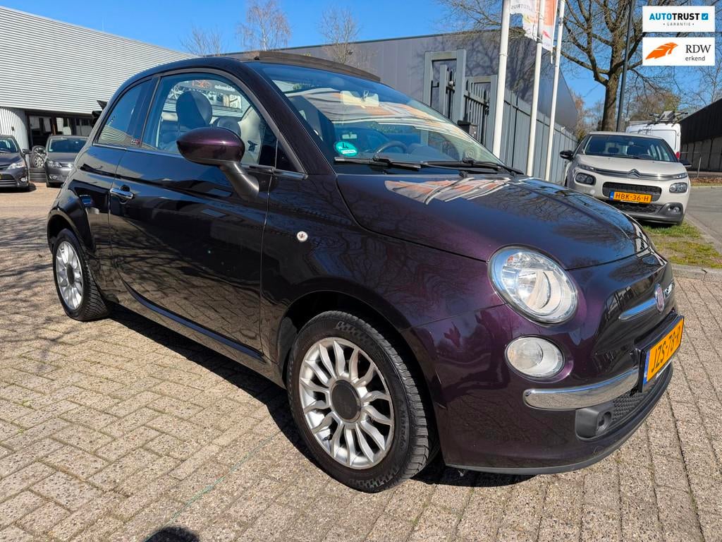 Fiat 500 C 1.2 Lounge automaat cabriolet, 1e eigenaar 89.000, Auto's, Stof, Gebruikt, Cabriolet, Bedrijf