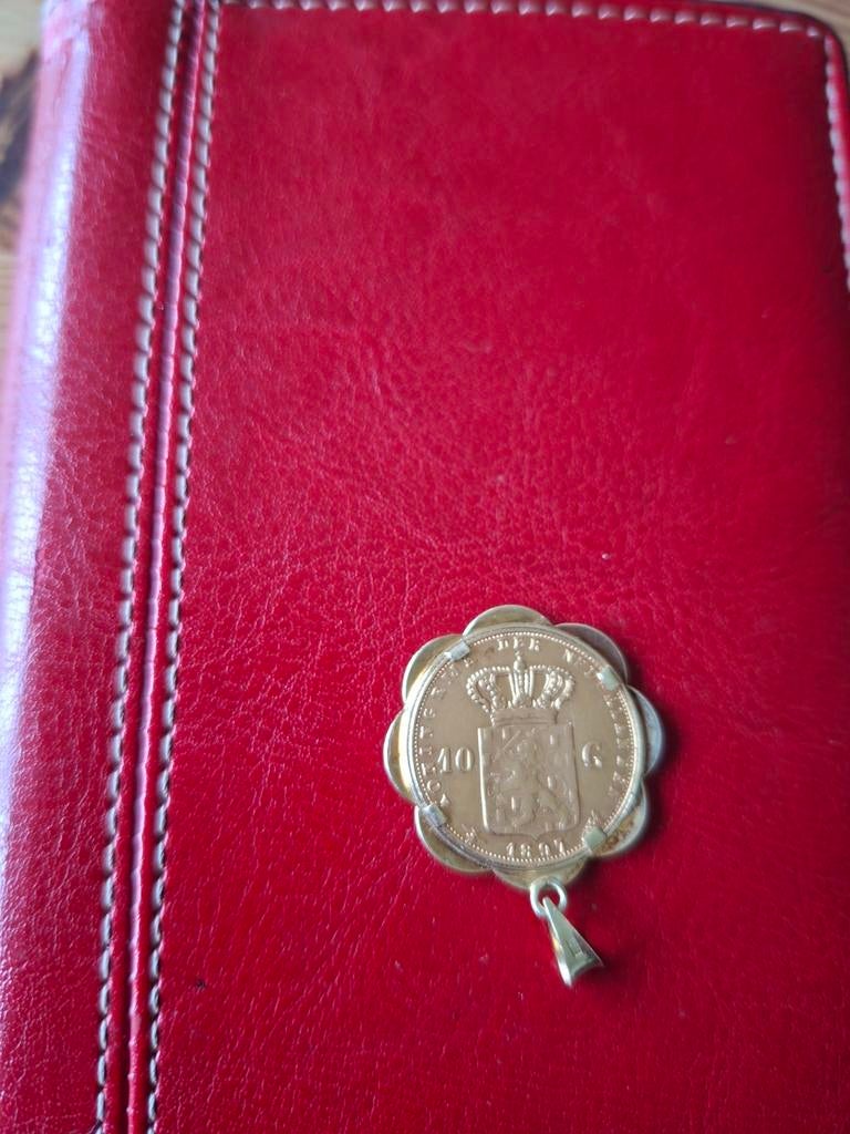 Gouden tientje Wilhelmina 1897 in hanger, Verzenden