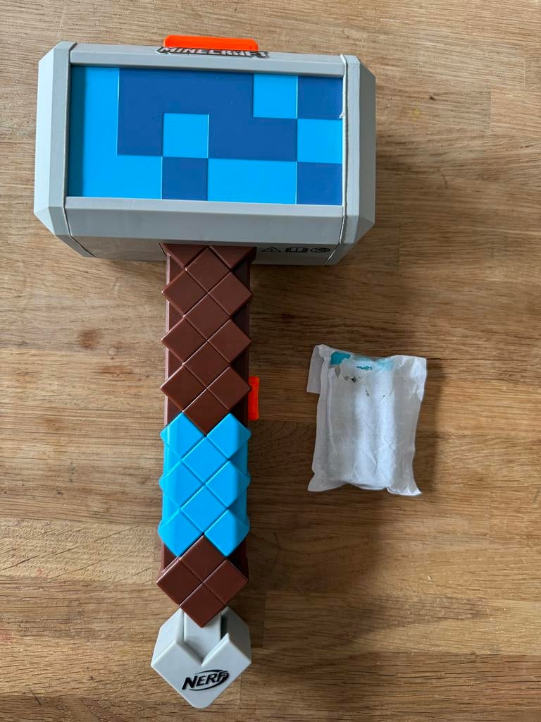 Nerf Minecraft hamer, Ophalen of Verzenden, Zo goed als nieuw, Jongen of Meisje