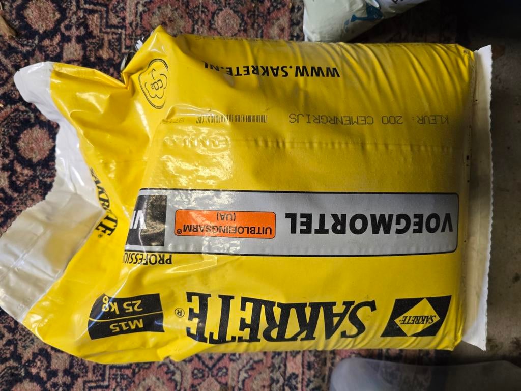 Nieuwe Sakrete Voegmortel - Uitbloeiingsarm (25 kg), Ophalen